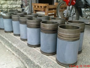 Repaired and protected cylinder liners