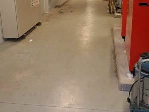 Clearing of newly constructed plant room floor